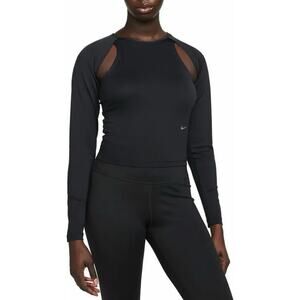 Nike Dri-FIT Stealth Evaporation City Ready Crop Top Women's Small Black Cutouts